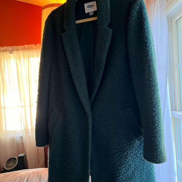 Used OLD NAVY  San Francisco California Emerald Green Winter Coat - Picture 1 of 5